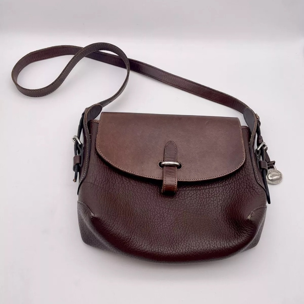Vintage Dooney & Bourke Brown Leather Shoulder Bag Purse